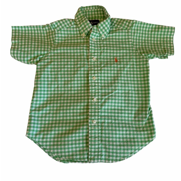 Polo Ralph Lauren Other - Polo by Ralph Lauren Green & White Gingham Button-Down Shirt - Kids